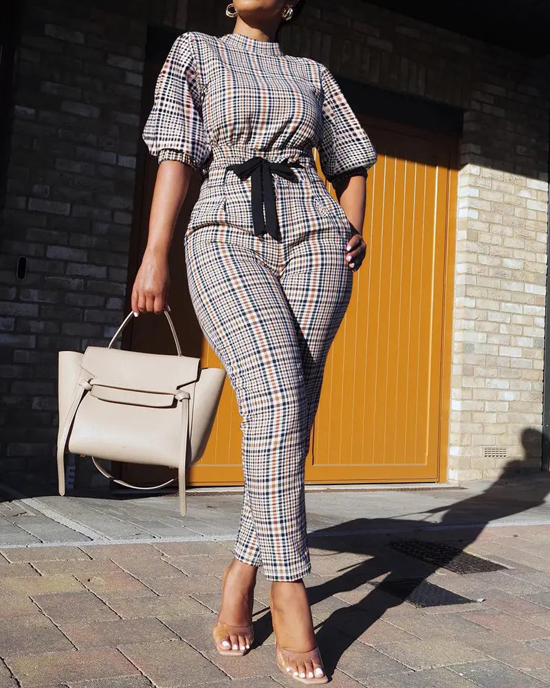 DenimTie | Stylish jumpsuit with denim print